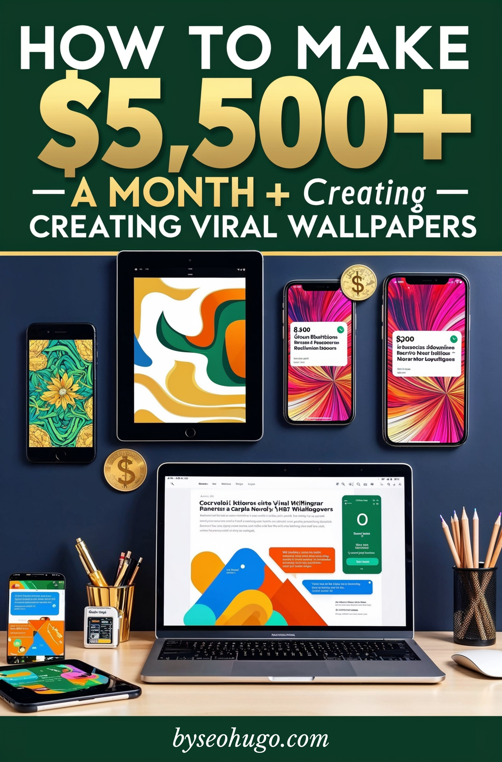 How to Make $5,000+ a Month Creating Viral Wallpapers